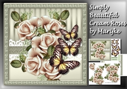Simply Beautiful Cream Roses & Butterflies Mini Kit