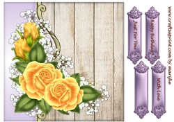 Card Topper Pretty Roses