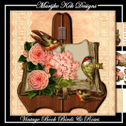 Vintage Book Birds & Roses Mini Kit