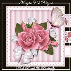 Pink Roses & Butterfly Mini Kit