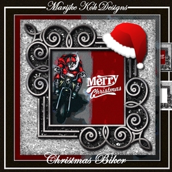 Christmas Biker Male Card Mini Kit