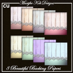 CU 8 beautiful backing papers