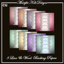 CU Lace & Wood Backing Papers