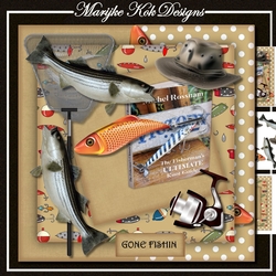 Gone Fishin Male card Mini Kit