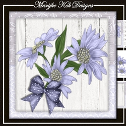 Blue Flowers & Bow Mini Kit