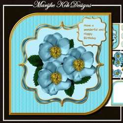 Shaped Card Pretty Flowers Mini Kit