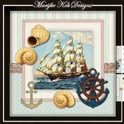 Male card Vintage Sailship 1