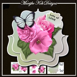 Over The Edge Card Flowers & Butterflies Mini Kit
