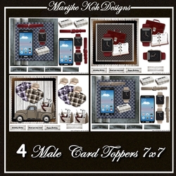 4 Male Cards Kit