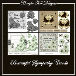4 Beautiful Sympathy cards Kit