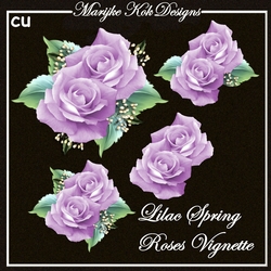 CU Lilac Spring Roses Vignette