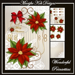 Wonderful Christmas Poinsettias Mini Kit