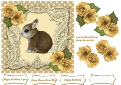 Cute Bunny Quick card