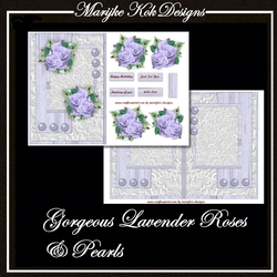 Gorgeous lavender Roses & pearls Mini Kit