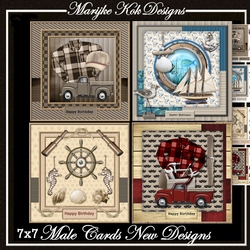 Male Cards New Designs 7x7 