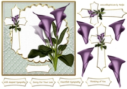 Sympathy card with callas