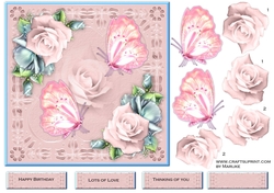 Quick Card Shabby Chic Roses