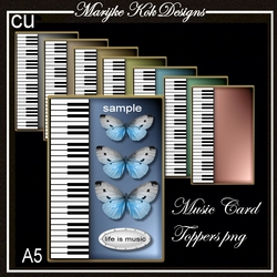 CU Music card Toppers