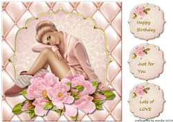 Beautiful Girl 4 Card topper & tags
