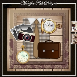 Male Card Birthday Time Mini kit