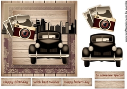 Male card Vintage car