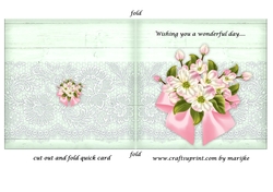 Cut and fold card  blossom