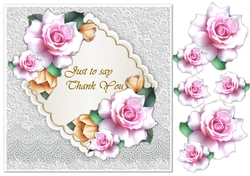 Bright Roses Thank You Quick card
