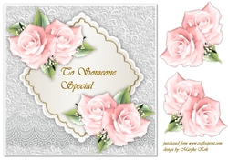 Pastel Roses  Someone Special Quick card