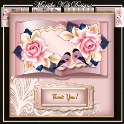 Pink Roses & Birds Book