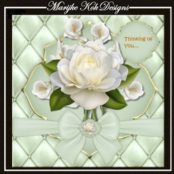 Pastel Mint Roses & Bow Mini Kit
