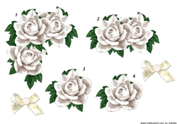 Corner Vignette White Roses Step By Step