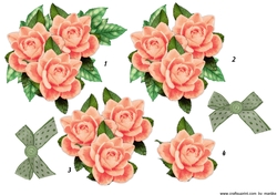 Peach Roses Step By Step