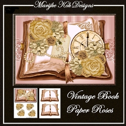 Vintage Book & Paper Roses