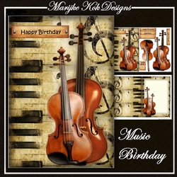 Music Birthday Male Card Mini Kit