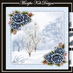 Christmas Frosted Roses & Berries Mini Kit