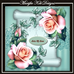 Vintage Scroll & Pastel Roses Mini Kit