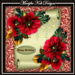 Vintage Scroll &Poppies Mini Kit