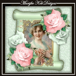 Vintage Scroll & Vintage Lady