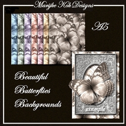 Beautiful Butterflies Backgrounds A5 