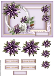 Classic Christmas Purple Poinsettia