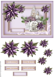 Classic Christmas Purple Poinsettia 2