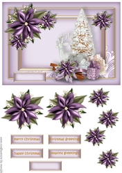Classic Christmas Purple Poinsettia 3
