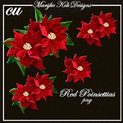 CU Designer Resources Red Poinsettias