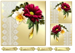 Beautiful Flowers Quick Card Topper