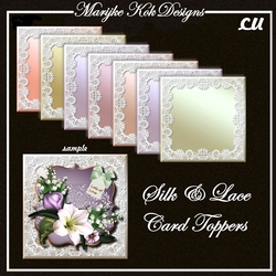 CU Silk & lace Card Toppers
