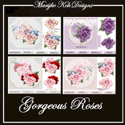 Gorgeous Roses 4 Cards Kit