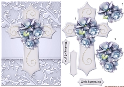 Sympathy Cross Vintage Blue