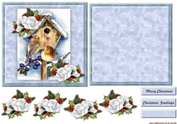 Mini Card Winter Birdhouse