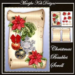 Christmas Baubles Scroll Mini Kit