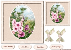Vintage Hollyhocks